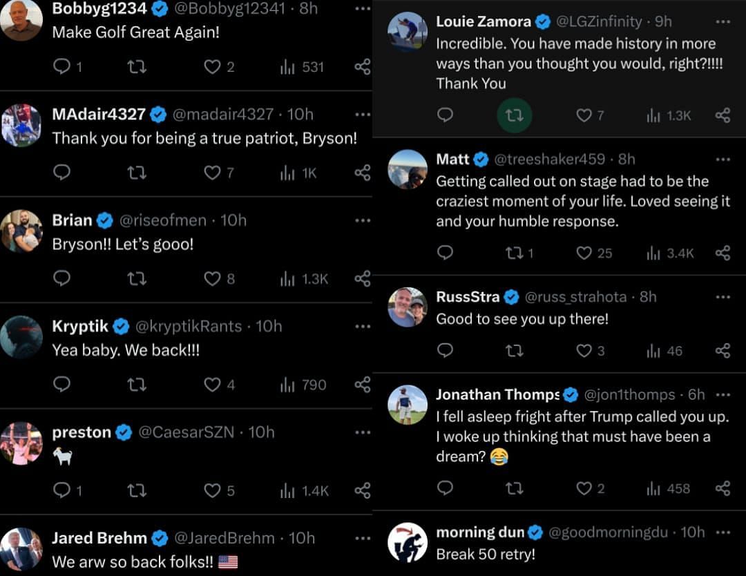 Fans reaction (Image via X/@b_dechambeau)